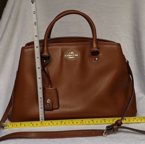 Coach Brown Pebble Leather Handbag - Picture 5 of 8